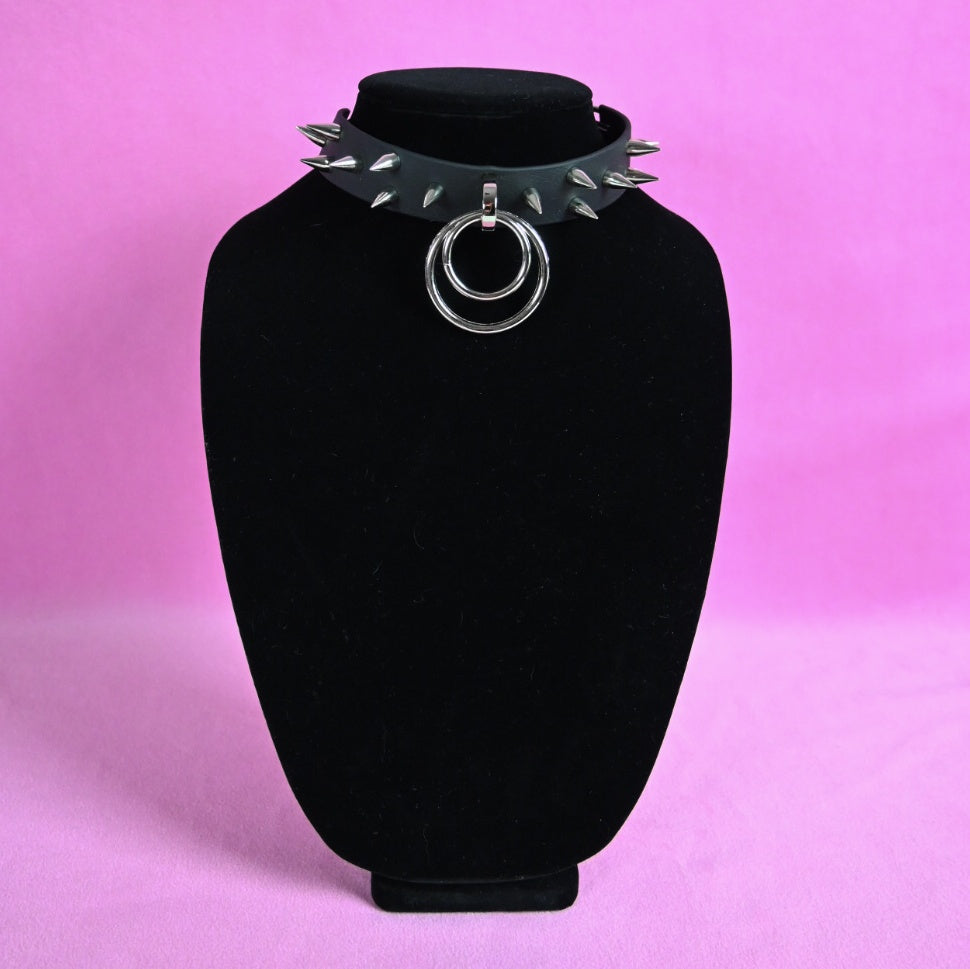 Ready to Ship - Loria vegan collar with spikes multiple sizes